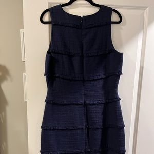 J.Crew Fringe Navy Shift Dress 12 TALL